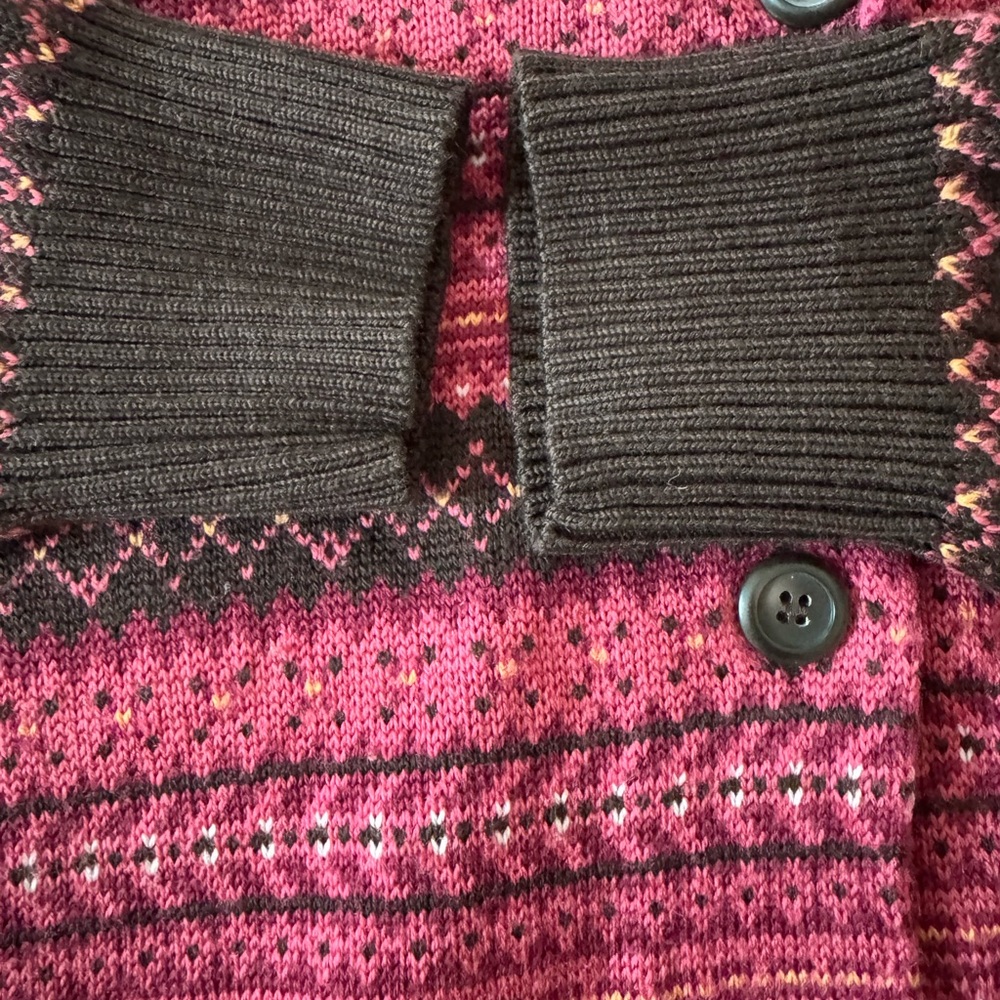 Pendleton Women Brown and Pink Knit Cardigan - Picture 9 of 9